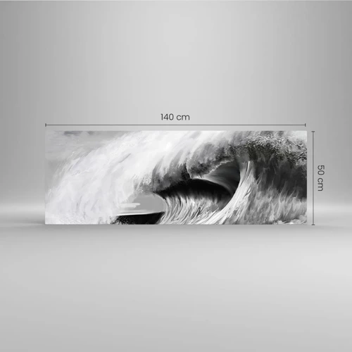 Glass picture - Wrath of the Ocean - 140x50 cm