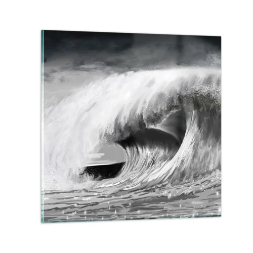 Glass picture - Wrath of the Ocean - 70x70 cm