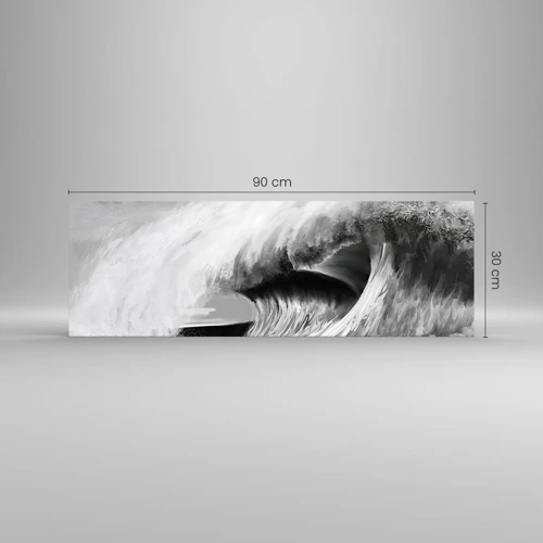 Glass picture - Wrath of the Ocean - 90x30 cm