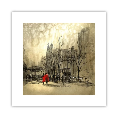 Poster - A Date in London Fog - 30x30 cm