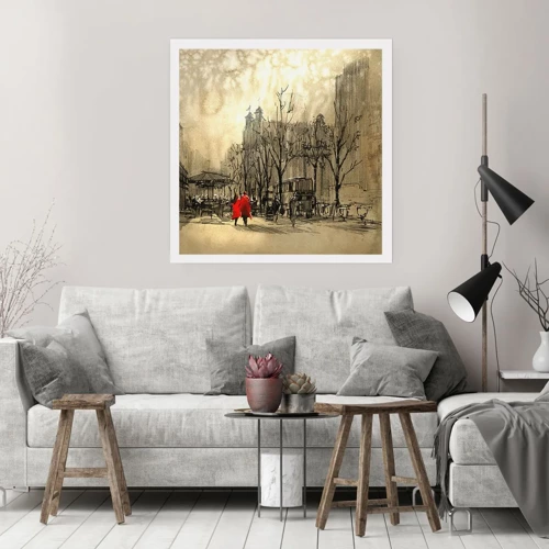 Poster - A Date in London Fog - 30x30 cm