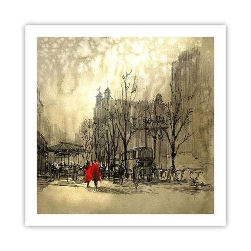 Poster - A Date in London Fog - 60x60 cm