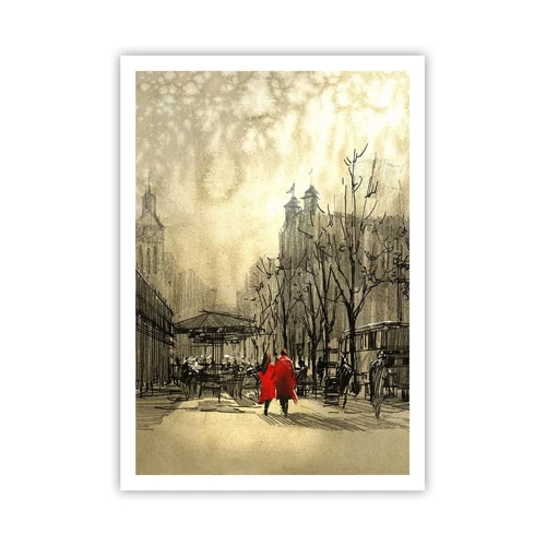 Poster - A Date in London Fog - 70x100 cm