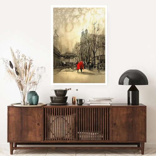 Poster - A Date in London Fog - 70x100 cm