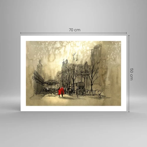 Poster - A Date in London Fog - 70x50 cm