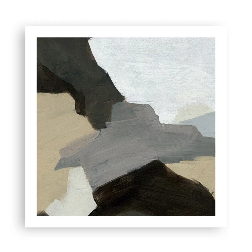 Poster - Abstract: Crossroads of Grey - 60x60 cm