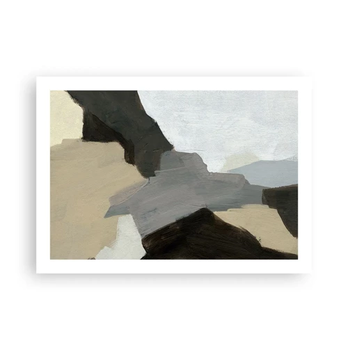 Poster - Abstract: Crossroads of Grey - 70x50 cm