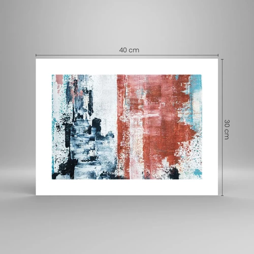 Poster - Abstract Fifty Fifty - 40x30 cm