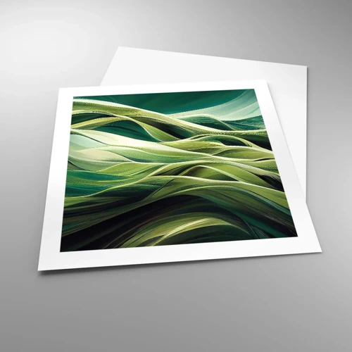 Poster - Abstract Playing Green - 50x50 cm