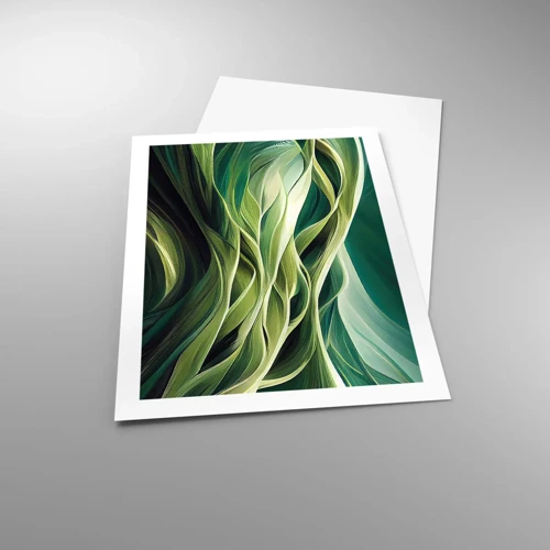 Poster - Abstract Playing Green - 50x70 cm