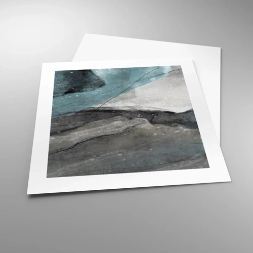 Poster - Abstract: Rocks and Ice - 40x40 cm