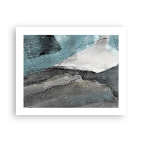 Poster - Abstract: Rocks and Ice - 50x40 cm