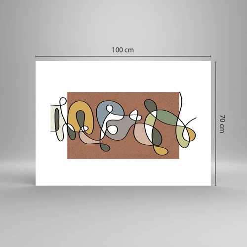 Poster - Abstract Worthy of a Smile - 100x70 cm