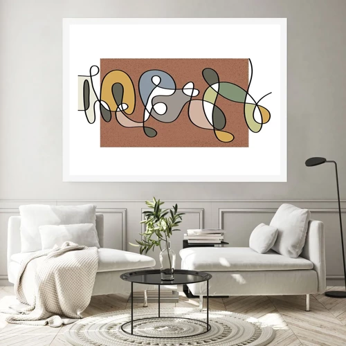 Poster - Abstract Worthy of a Smile - 100x70 cm