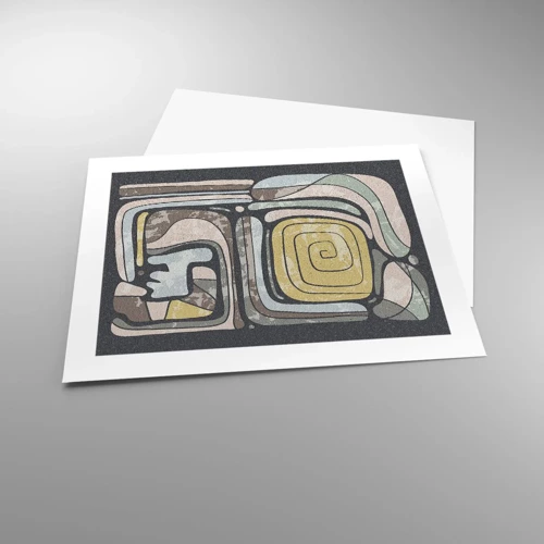 Poster - Abstract in Precolumbian Style  - 50x40 cm