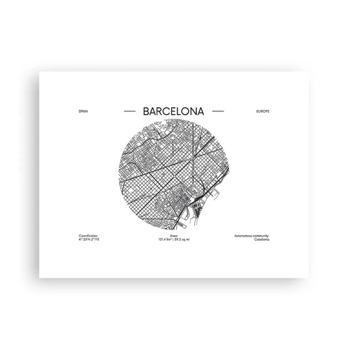 Poster - Anatomy of Barcelona - 40x30 cm