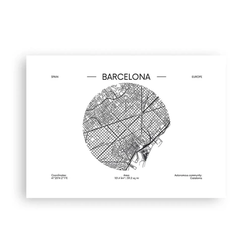 Poster - Anatomy of Barcelona - 70x50 cm