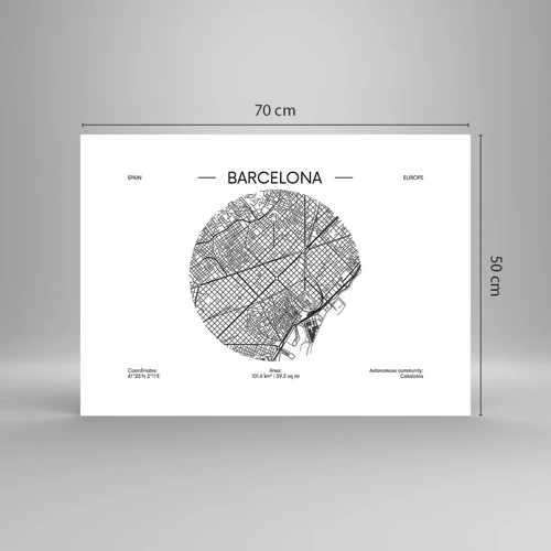 Poster - Anatomy of Barcelona - 70x50 cm