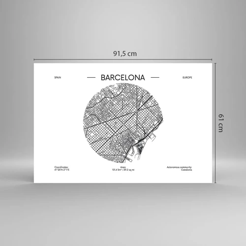 Poster - Anatomy of Barcelona - 91x61 cm