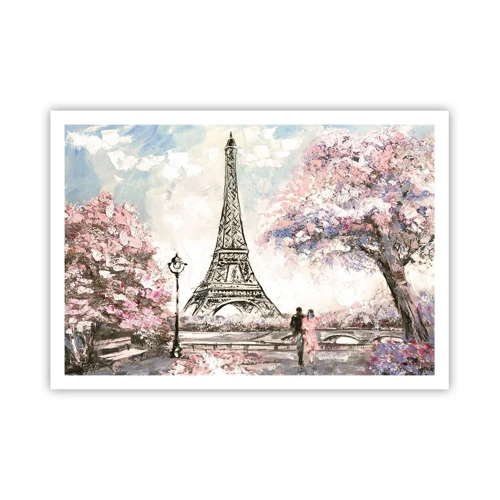 Poster - April Walk in Paris - 100x70 cm