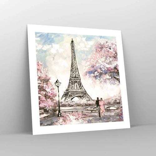 Poster - April Walk in Paris - 50x50 cm