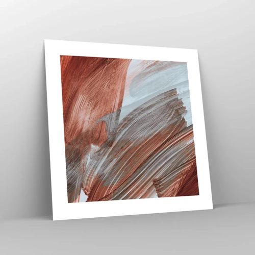 Poster - Autumnal and Windy Abstract - 40x40 cm