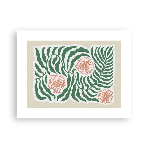 Poster - Blossoming in Green - 40x30 cm