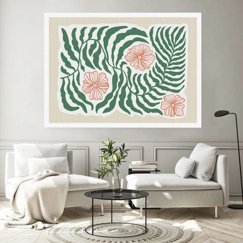 Poster - Blossoming in Green - 40x30 cm