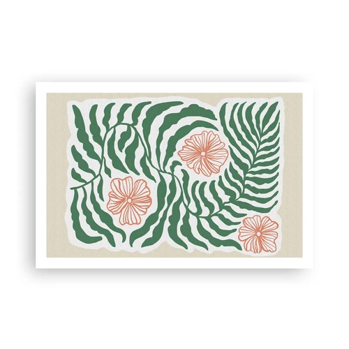 Poster - Blossoming in Green - 91x61 cm