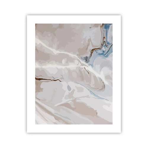 Poster - Blue Meanders under White - 40x50 cm