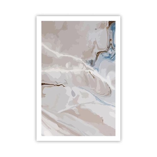 Poster - Blue Meanders under White - 61x91 cm