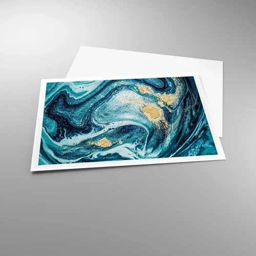 Poster - Blue Whirl - 100x70 cm