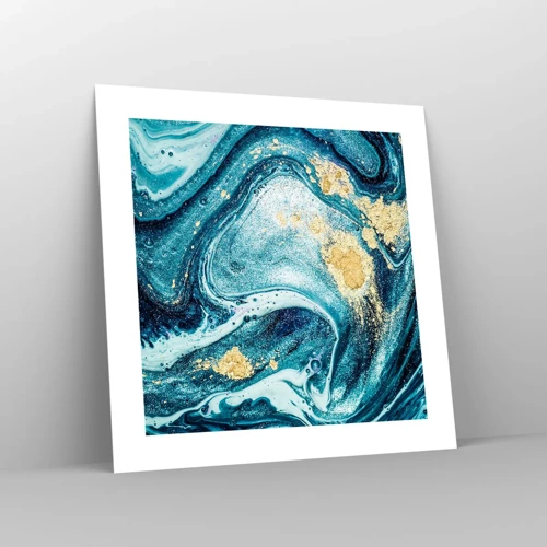 Poster - Blue Whirl - 40x40 cm