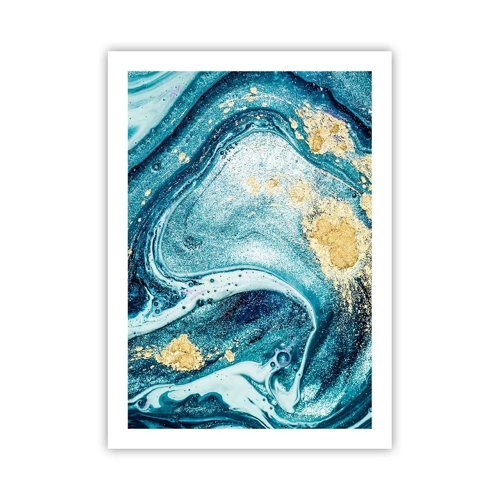 Poster - Blue Whirl - 50x70 cm
