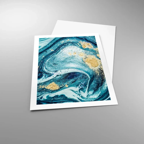 Poster - Blue Whirl - 50x70 cm