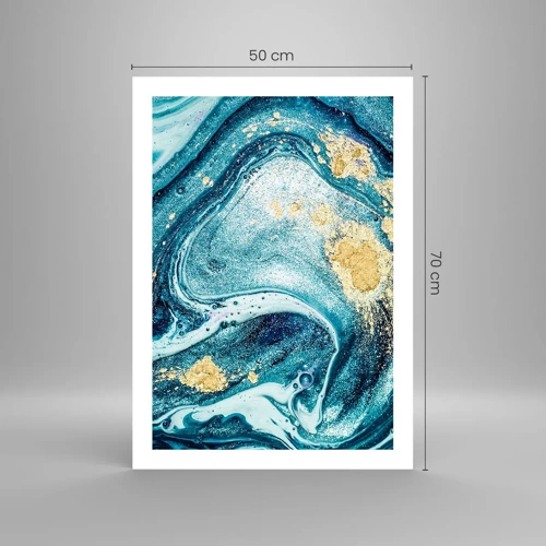 Poster - Blue Whirl - 50x70 cm