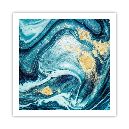 Poster - Blue Whirl - 60x60 cm