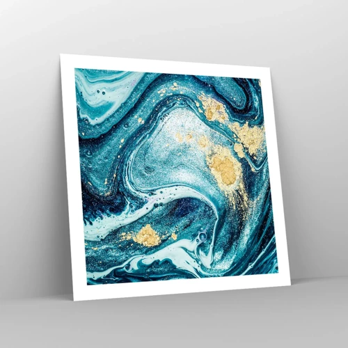 Poster - Blue Whirl - 60x60 cm