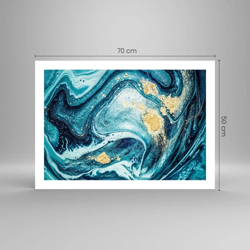 Poster - Blue Whirl - 70x50 cm