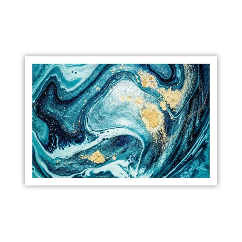 Poster - Blue Whirl - 91x61 cm