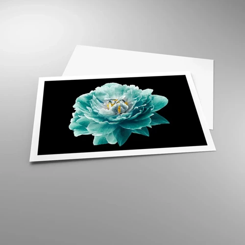 Poster - Blue and Gold Petals - 91x61 cm