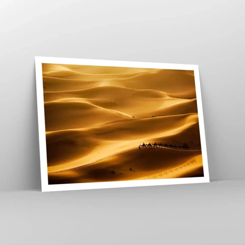 Poster - Caravan on the Waves of a Desert - 100x70 cm