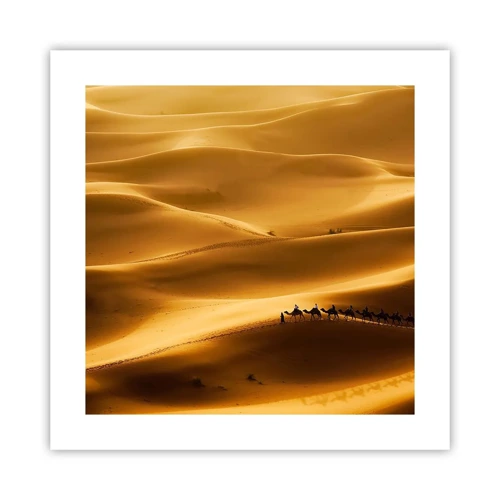 Poster - Caravan on the Waves of a Desert - 40x40 cm