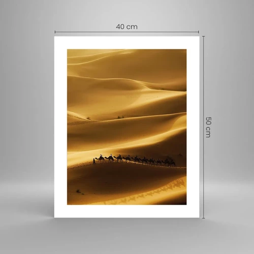 Poster - Caravan on the Waves of a Desert - 40x50 cm