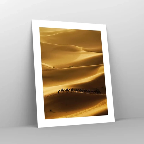 Poster - Caravan on the Waves of a Desert - 40x50 cm