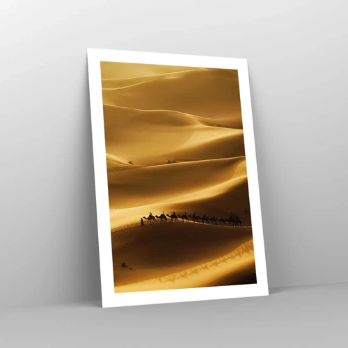 Poster - Caravan on the Waves of a Desert - 50x70 cm