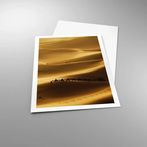 Poster - Caravan on the Waves of a Desert - 61x91 cm