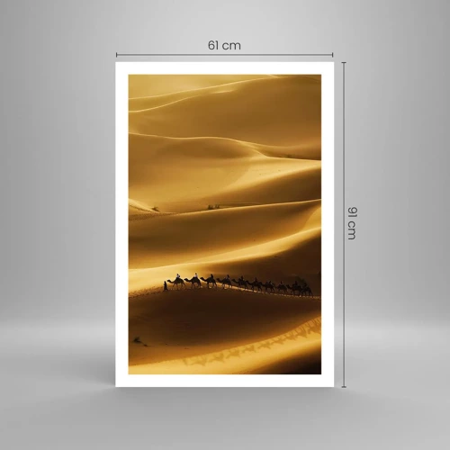 Poster - Caravan on the Waves of a Desert - 61x91 cm