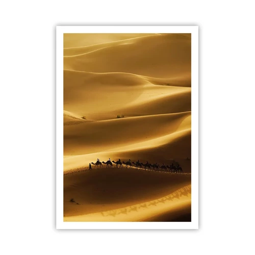 Poster - Caravan on the Waves of a Desert - 70x100 cm