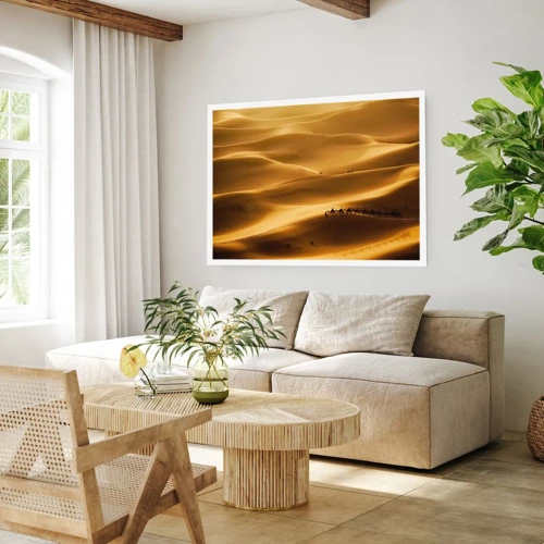 Poster - Caravan on the Waves of a Desert - 70x50 cm